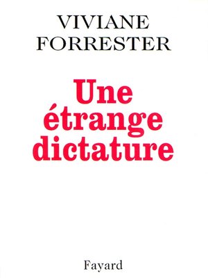 cover image of Une étrange dictature